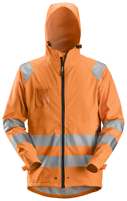 Snickers 8233 Regenjack PU High Visibility, Klasse 3