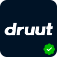 Druut logo with green checkmark