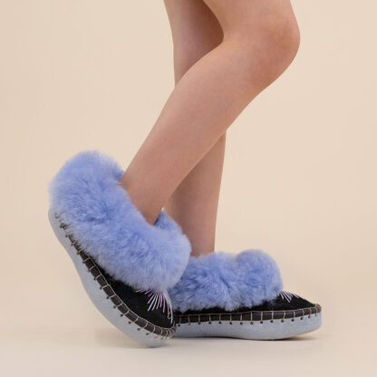 Moonrise kids sheepskin slippers Dawn